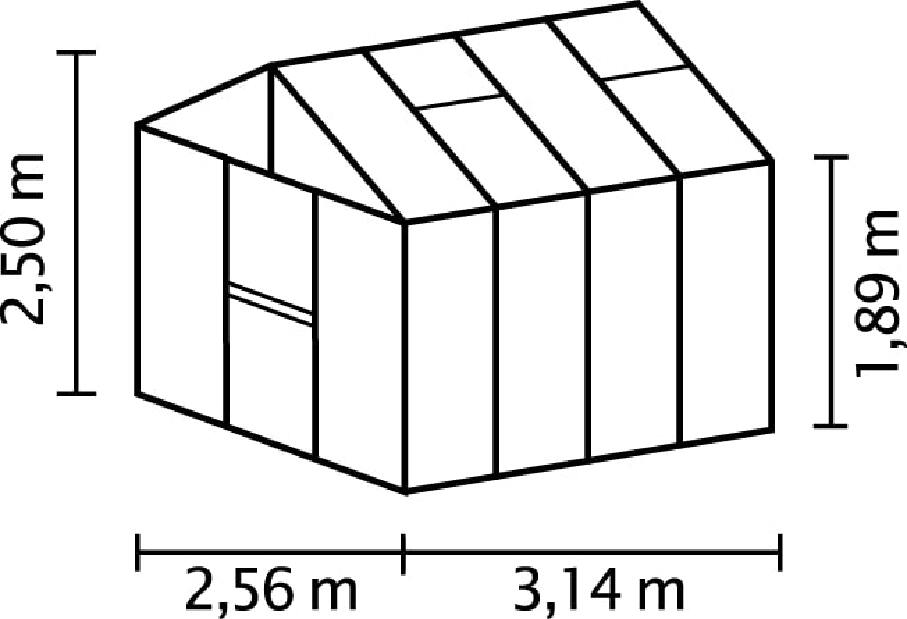 Stil clasic Greenhouse Zeus 8100 (policarbonat + aluminiu anodizat)