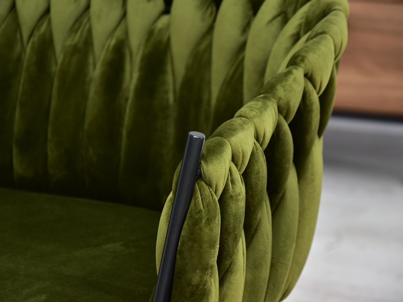 Pohovka dvojsedačka Radio (zelená + čierna)