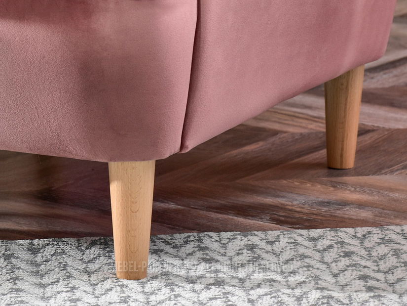 Fotoliu relax Margis (roz pastel + fag)