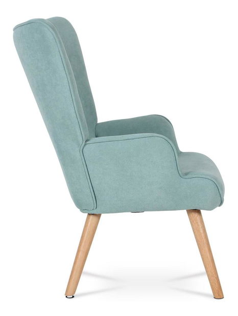 Fotoliu cu suport picioare Avanzabamos (albastru deschis)