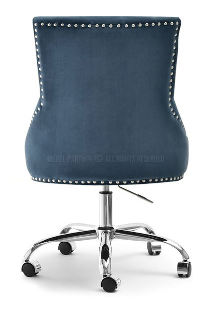 Stolička Sonia (sivomodrá + chrómová)