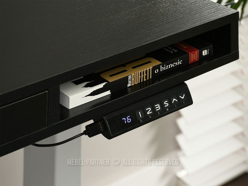 PC asztal Osto 120 (fekete fa + fekete)