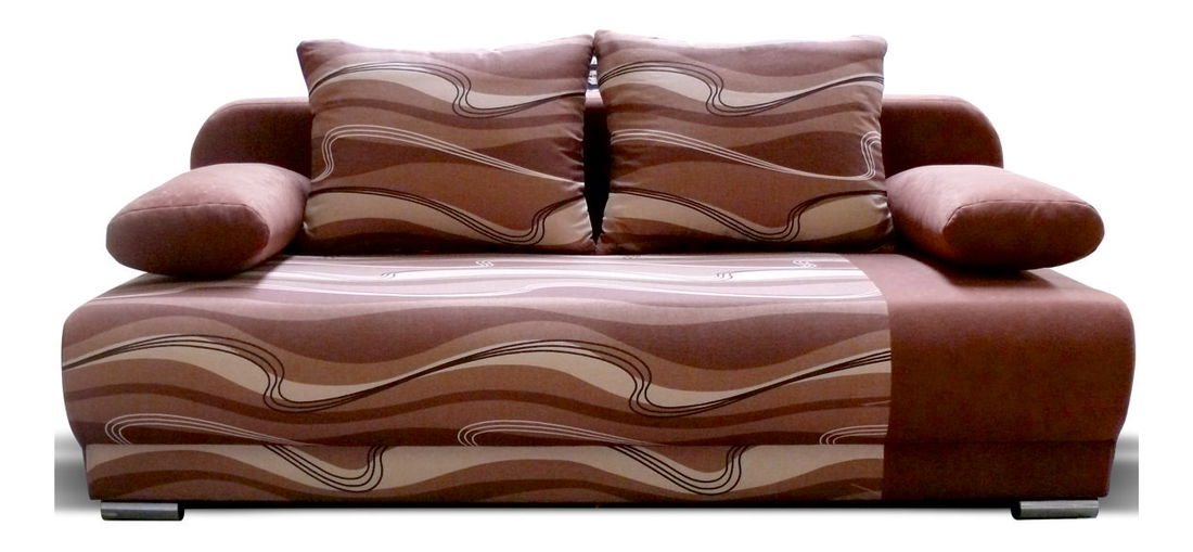 Pohovka trojsedačka Lexus 3R (hnedá + vzor vlny)