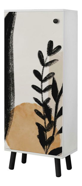 Pantofar Beside 3 (alb + negru)