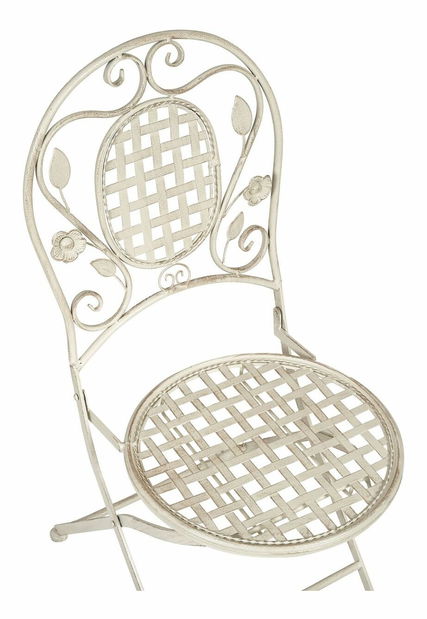 Set 4 buc. scaune de grădină Basilia (alb crem)