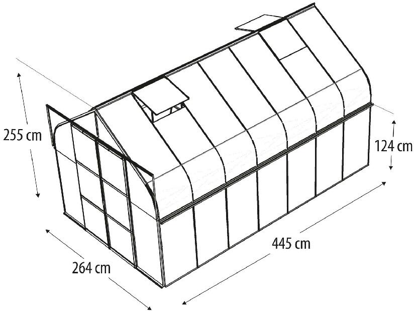 Greenhouse stil special Saturn 11500 (sticlă + verde)