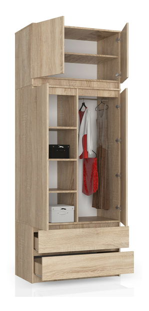 Šatníková skriňa Sagan (dub sonoma)