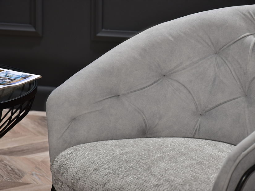 Relaxačné kreslo Lagooza (sivá + čierna)