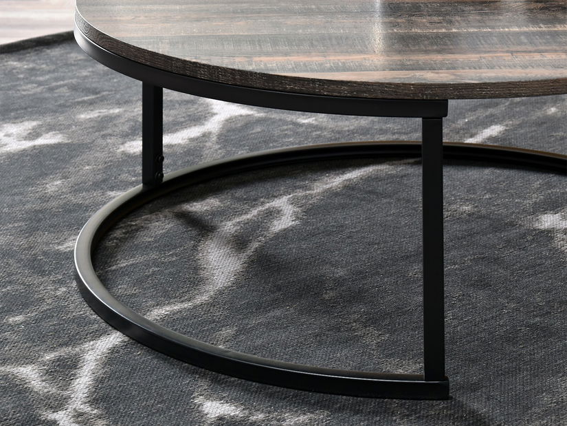 Măsuță de cafea Kolja Stolik Xl (stejar + negru)