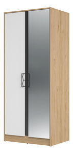 Dulap de haine Mussun 70 (nuc american jackson + alb mat + grafit mat)