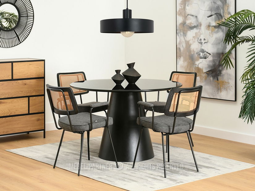 Stolica Cleo (grafit + crna)