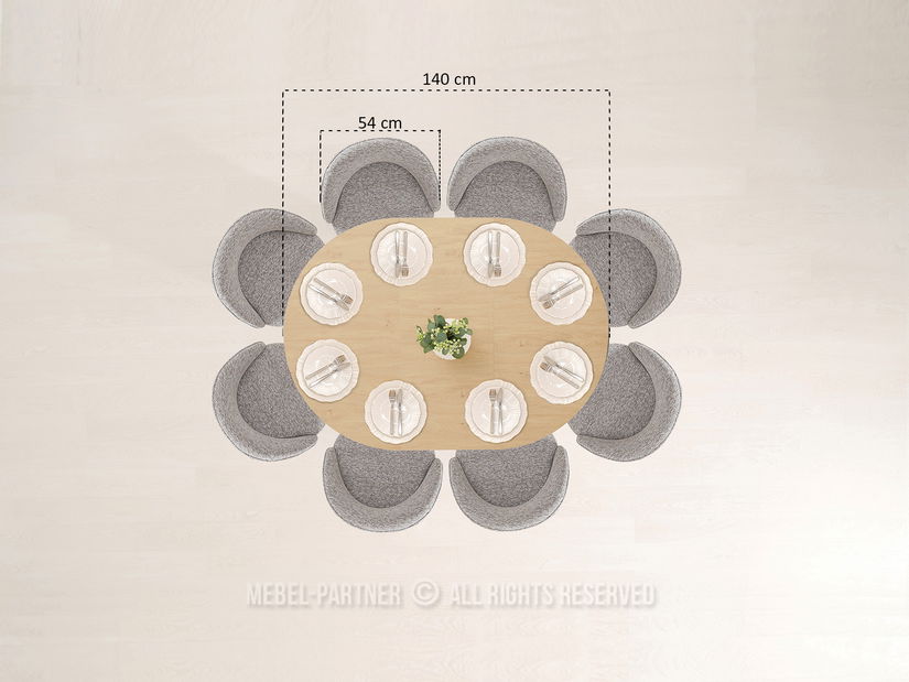 Blagovaonski stol Subia (hrast)