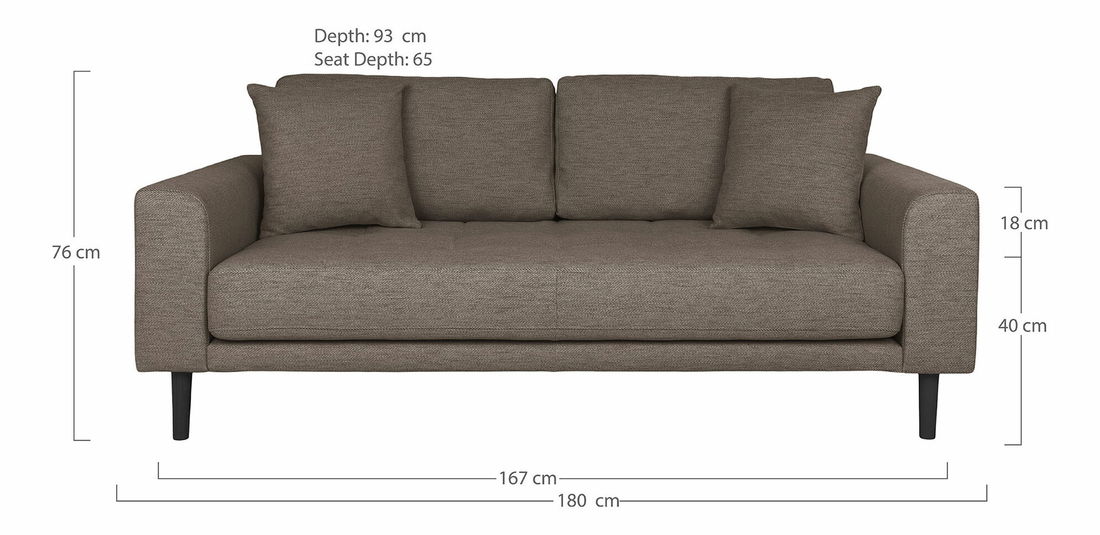 Canapea cu două locuri Lvaveriaora 25 (maro)