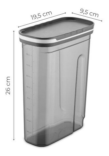 Sada úložných dóz na potraviny (4 ks.) Berto 27 (antracitová)