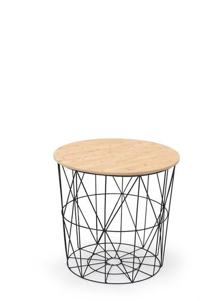 Stolić za kavu Lata (crna + hrast prirodni) 