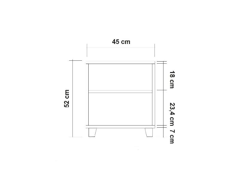 Noćni stolić Nudava 5 (atlantski bor)