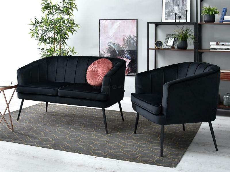 Sofa Etimee S (crna + zlatna)