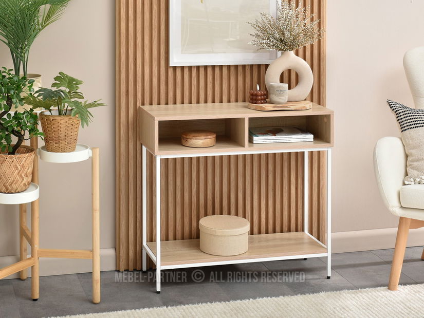 Konzolni stolić Frey (sonoma + bijela)