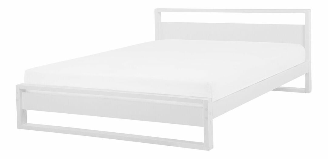 Manželská posteľ 180 cm GIACOMO (s roštom) (biela)