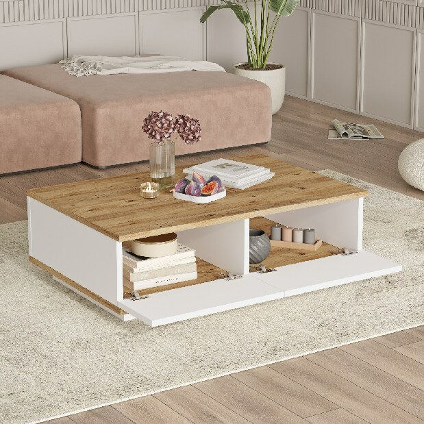 Mobilier living Freddie 19 (Pin atlantic + Alb)