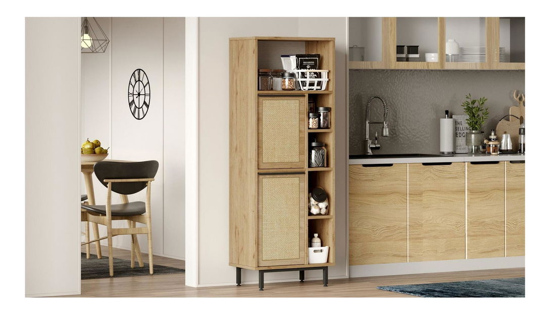 Raft bucătărie Otto 10 A (nuc + negru)