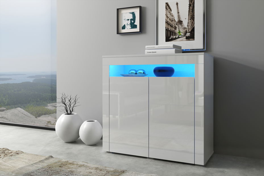 Vitrína Greta (biely lesk + biela matná)