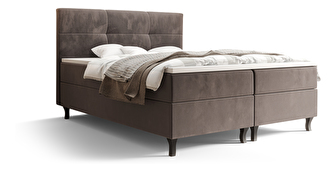 Franciaágy  Boxspring 140 cm Lumba Comfort (barna) (matraccal és tárolóhellyel)