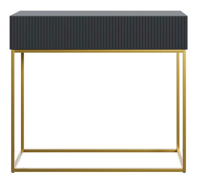 Konzolový stolík Vertigo V4 (čierna + zlatá)