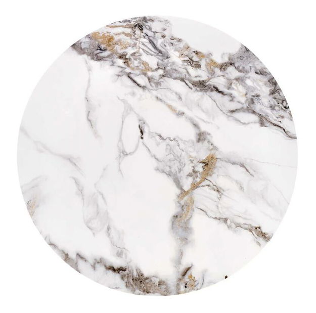 Set 2 ks. Konferenčných stolíkov Fermina (biely mramor + čierna)