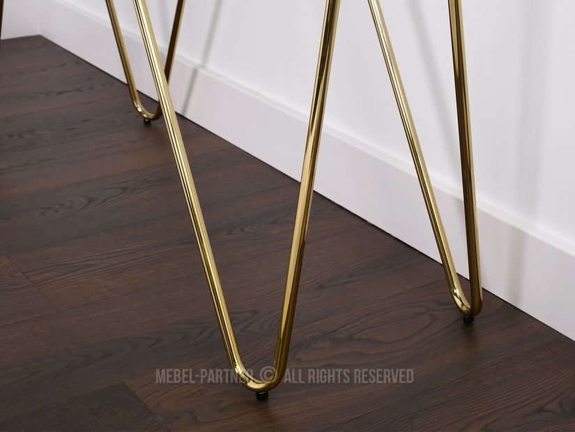 Konzolni stolić Vivana Kons (crna + zlatna)