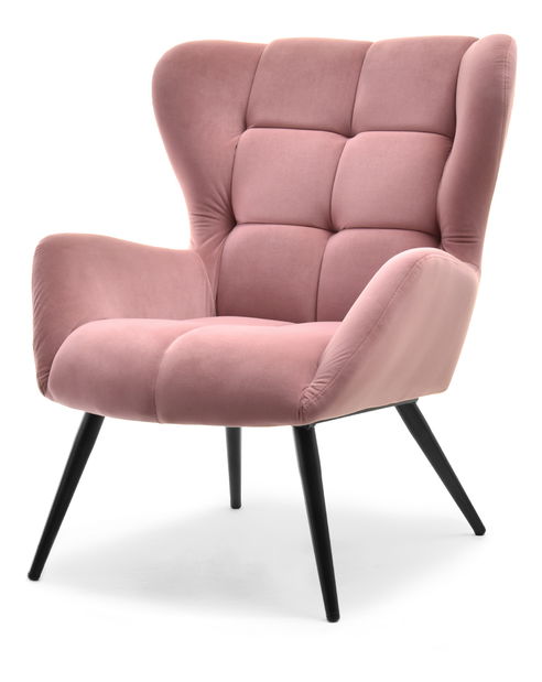 Fotel Kikino (rózsaszín + fekete)
