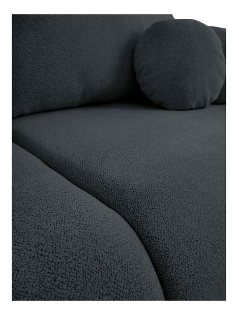 Pohovka trojsedačka Ovalia (tmavosivá + čierna)