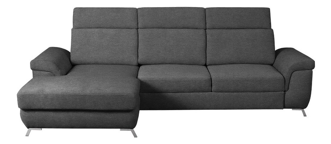 Rohová sedačka Porkana (tmavosivá) (s úl. priestorom) (L)