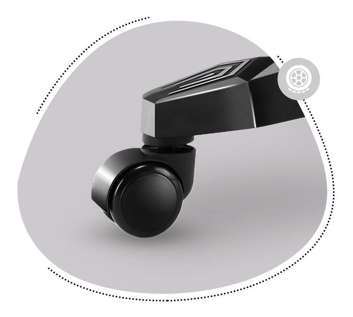 Scaun gaming pentru copii Rover 6 (negru + multicolor) (cu iluminat LED)