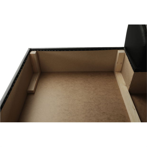 Sarokkanapé Emily kicsi (fekete + szürke) (B)