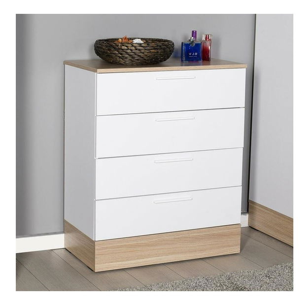 Comodă Seraphina 1 (stejar + alb) 