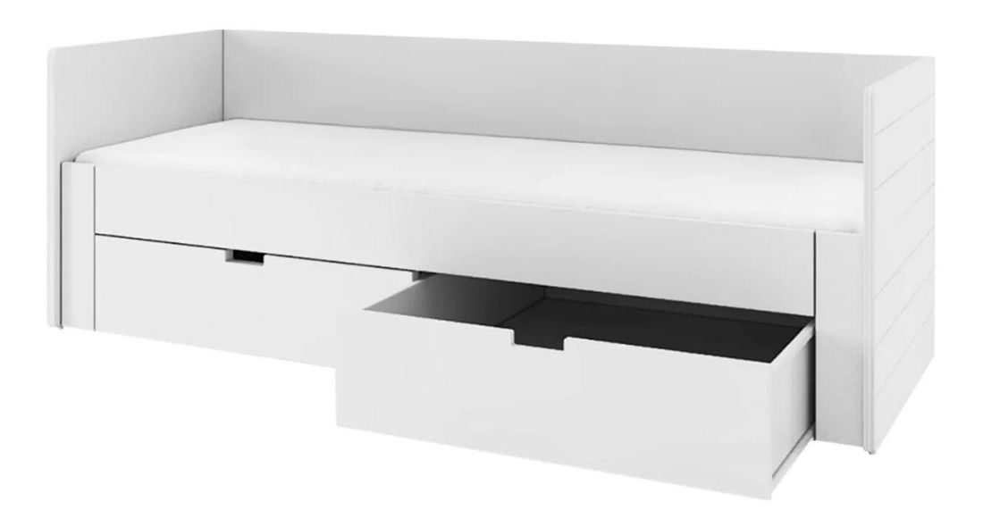 Jednostruki krevet 90 cm Anatomy (bijela) (s podnicom)