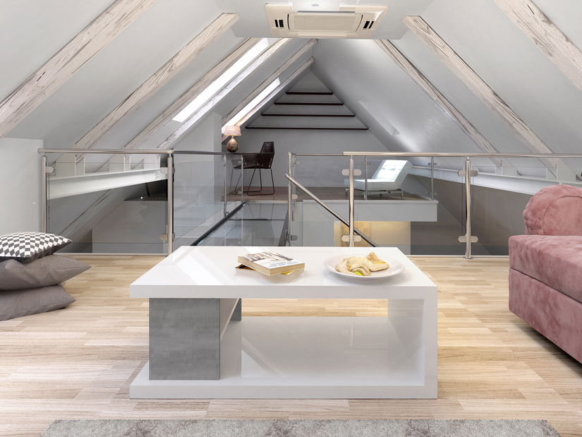 Stolić za kavu Liora (bijela + beton)