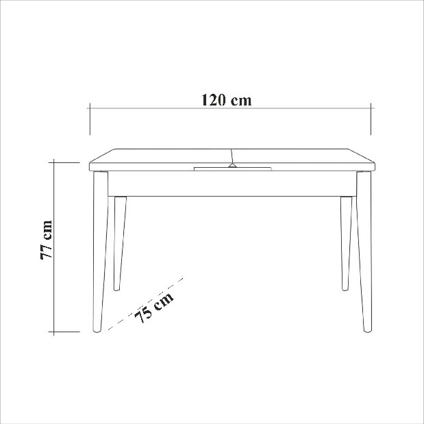 Rozkladací jedálenský stôl (pre 6 osôb) Santo (Borovica antlantic)