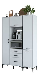 Konyhaszekrény szett Jenaretta 18 (fehér + fekete)