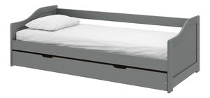 Pat cu pat suplimentar extensibil Lusid (gri) 