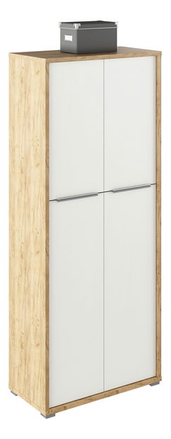 Dulap cu rafturi Rumia 07 (stejar artisan + alb)