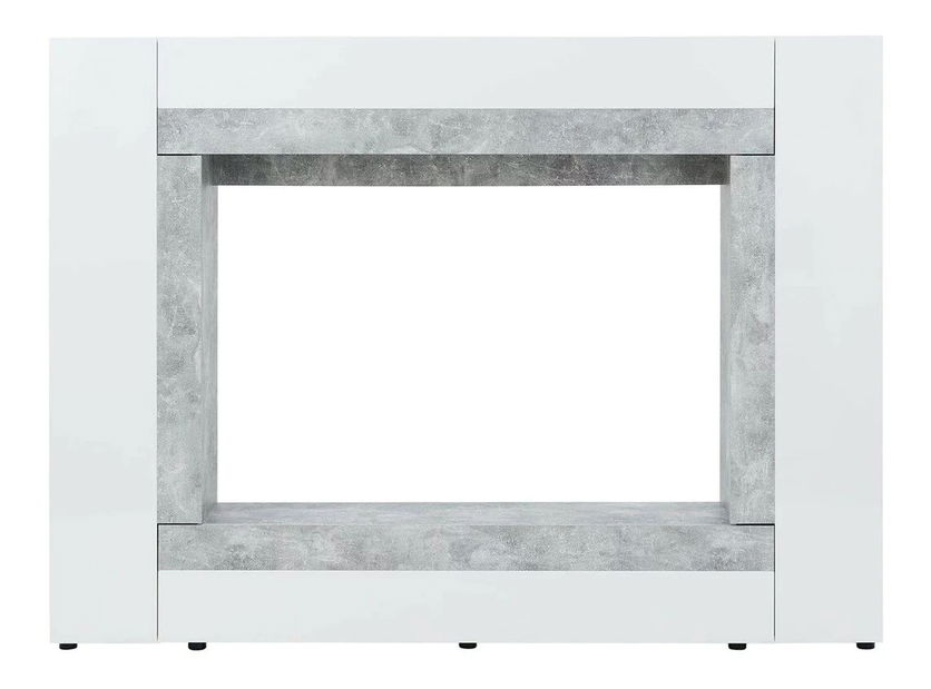 Set za dnevni boravak Warsa (bijela + bijeli sjaj + beton)