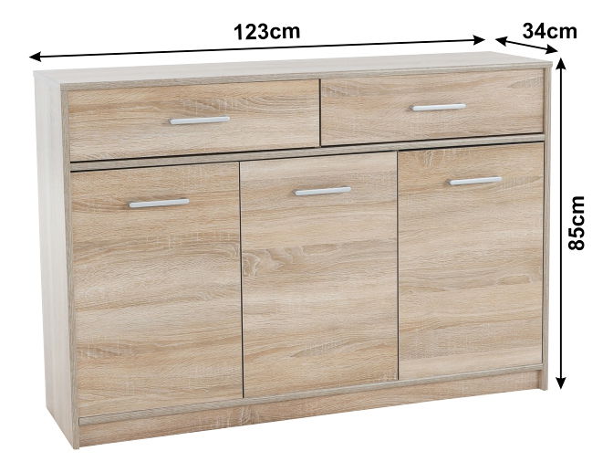 Komoda Thornham 3D2S *bazár