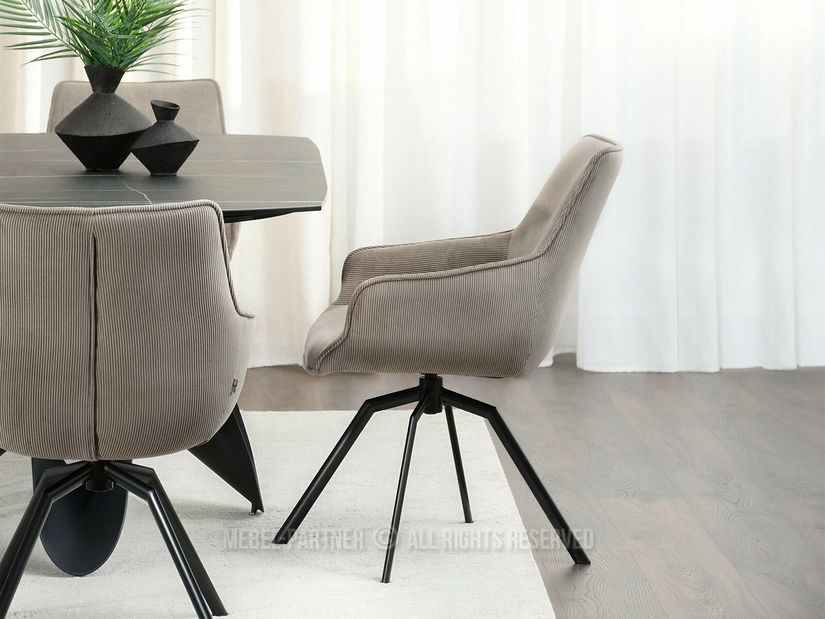 Scaun Liam (bej închis + negru)