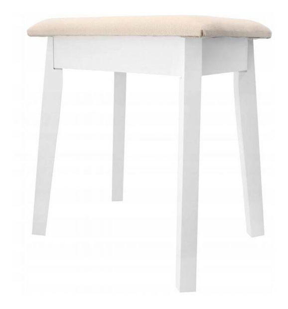 Taburetka Retro (biela + béžová)