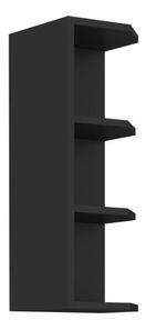 Felső konyhai polc, sarok Arikona Monzesa Sobera 30 G 72 ZAK (fekete)