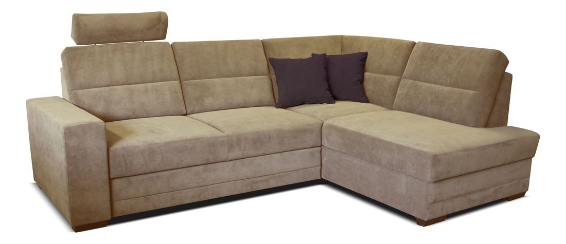 Rohová sedačka Nelson 3 2F+L (svetlohnedá + tmavohnedá) (P)