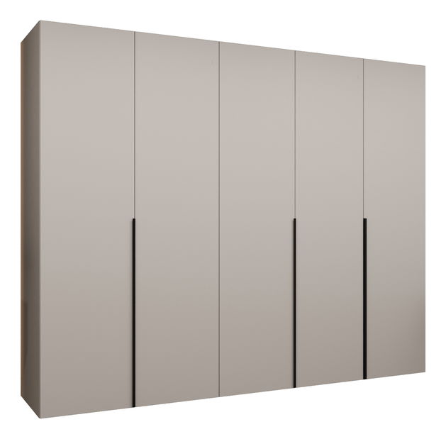 Šatníková skriňa 250 cm Alice 1 (kašmír + čierna)