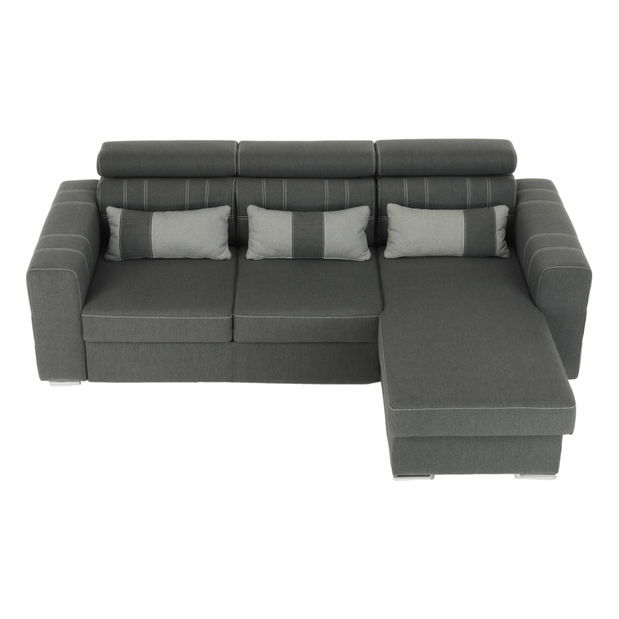 Rohová sedačka Charrel (tmavosivá + svetlosivá) (P)